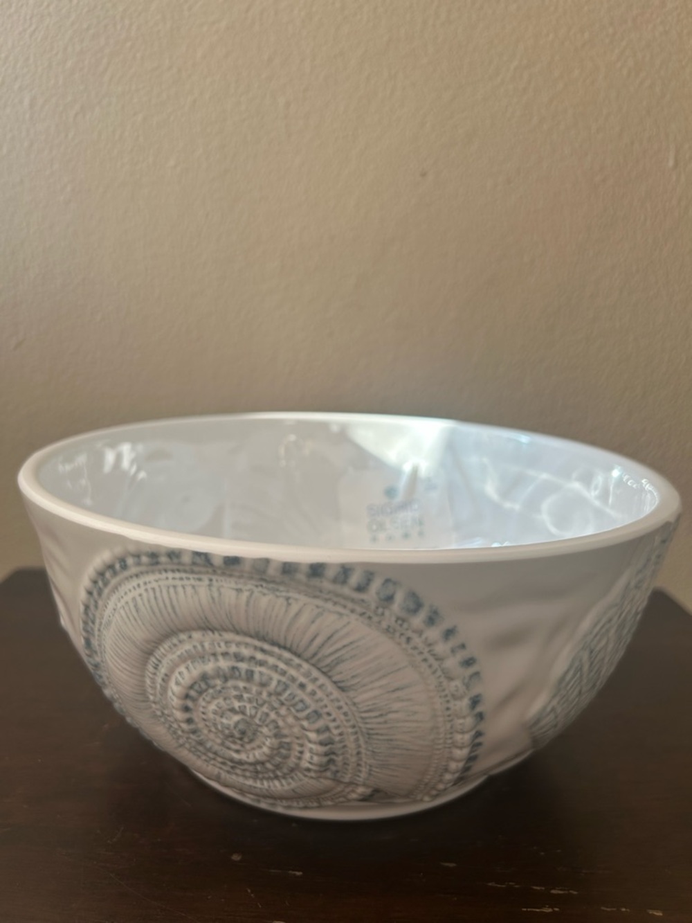Sigrid Olsen Melamine Bowl Starfish Seashell Nautical 9.5” Diam New